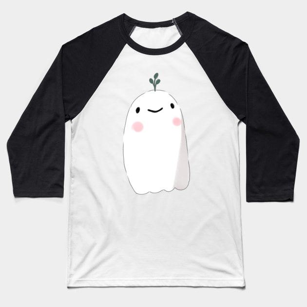 Cute Ghost drawing Baseball T-Shirt by Mayarart
